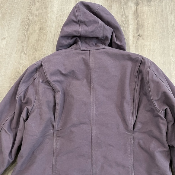 Carhartt Sherpa Lined Sandstone Duck Jacket Coat WJ141 Womens XL Lilac Workwear - Picture 8 of 15
